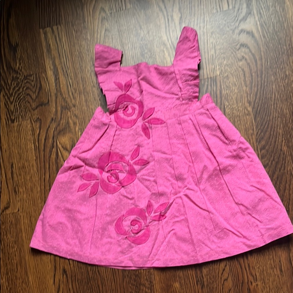 Lindsey Berns Pink Floral Kids Dress